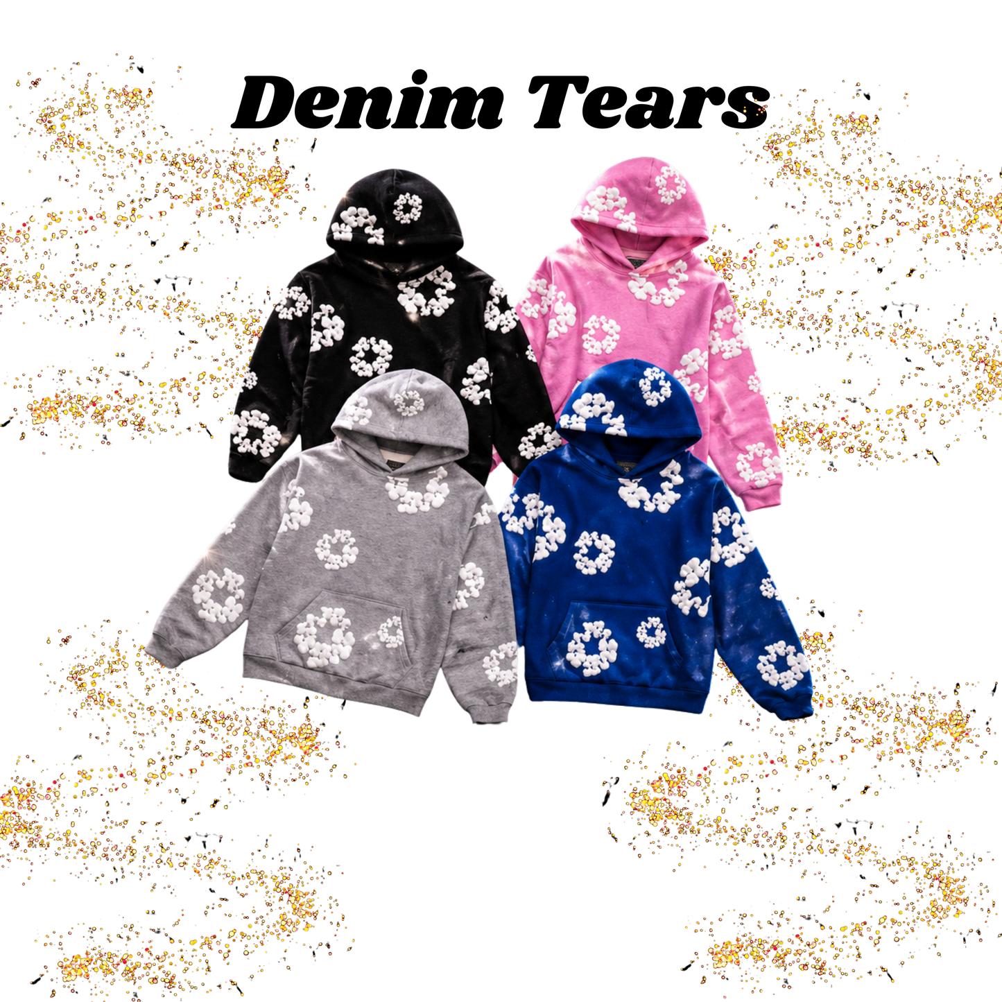 DENIM TEAR HOODIE VENDOR (WITH TAGS)